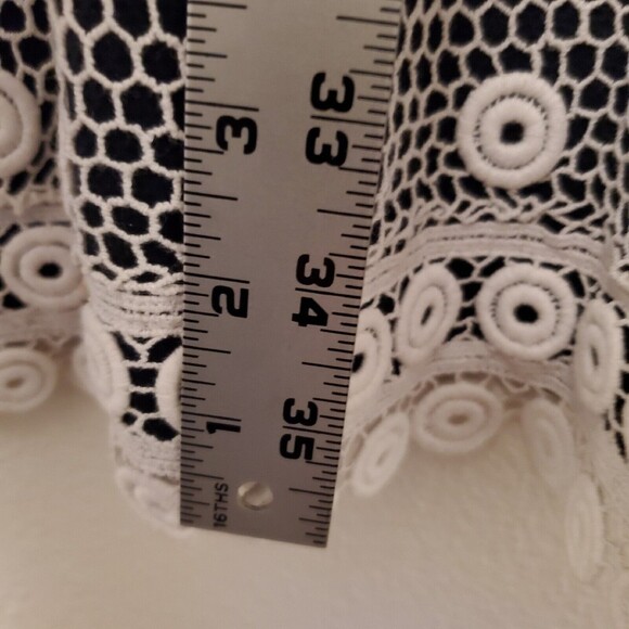 J. Crew Sleeveless V Neck Empire Cut Dress Eyelet Lace Lined Women's Size 2 - Picture 10 of 16